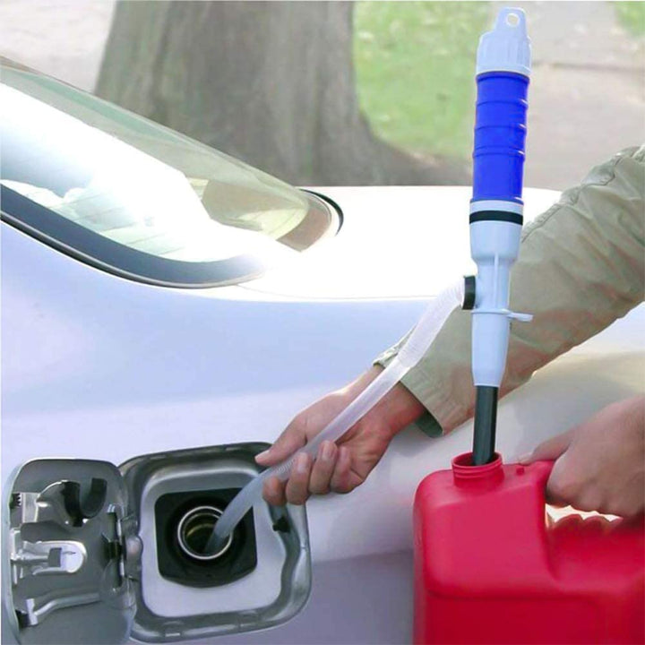 Elektrische Flüssigkeitspumpe für Kraftstoff, Wasser, blau-weiß, Auto-Betankung.