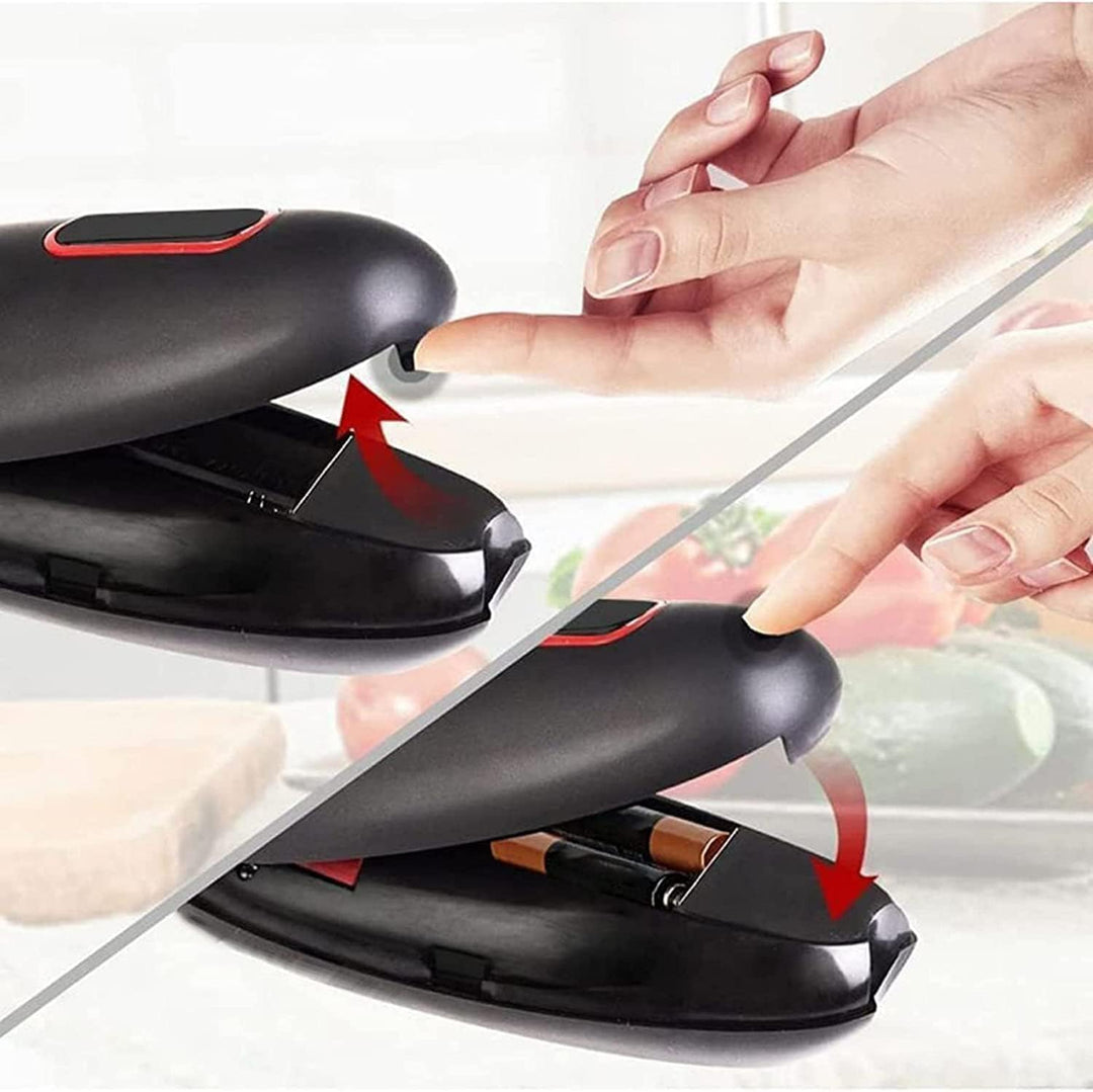 Elektrischer Flaschenöffner, schwarz, batteriebetrieben, ergonomisch, Küche, Weinflaschenöffner