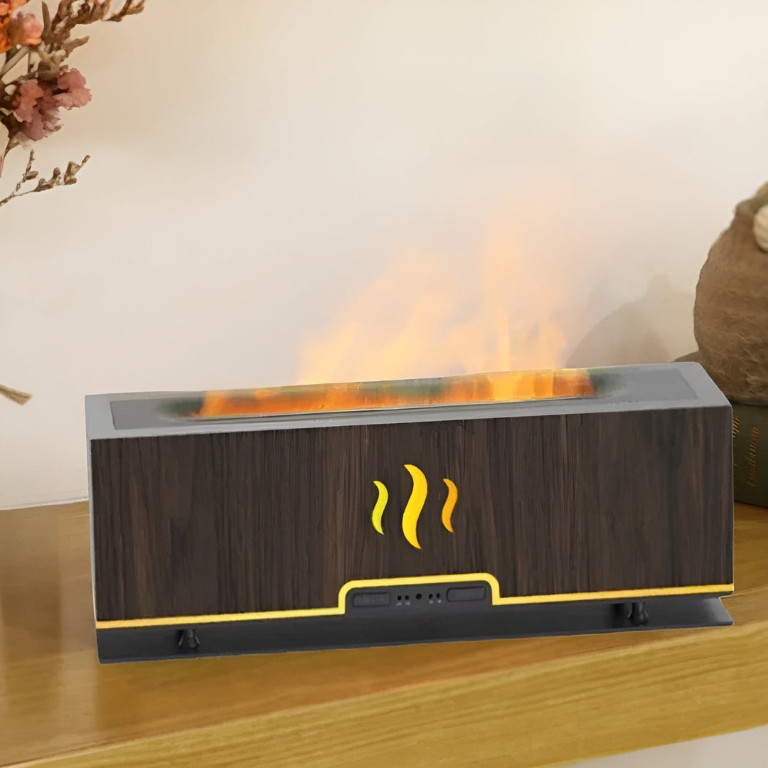 Elektrischer Kaminofen, Holzoptik, Flammeneffekt, Tischdekoration, energiesparend