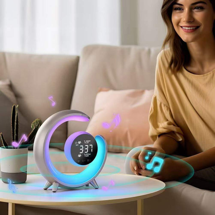 Multifunkční noční světlo s RGB a funkcí budíku – Lumivo