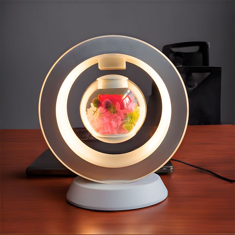 Schwebende Blume mit Magnetischer Rotation – Floravia