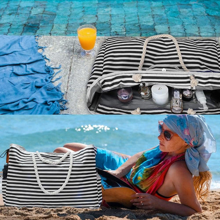 Nepromokavá extra velká plážová taška s bonusovým cestovním pouzdrem – CoastCarry