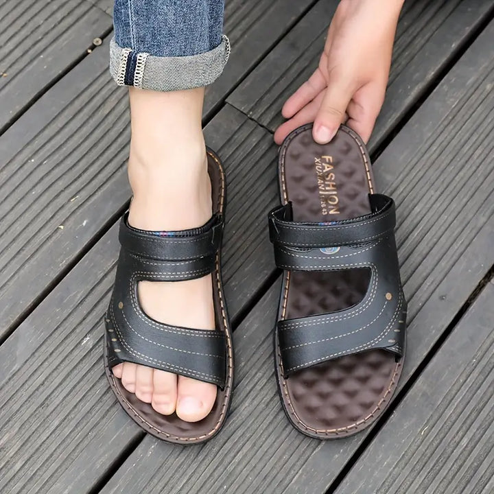 Stylové pánské sandály s páskovým podpatkem – Strider