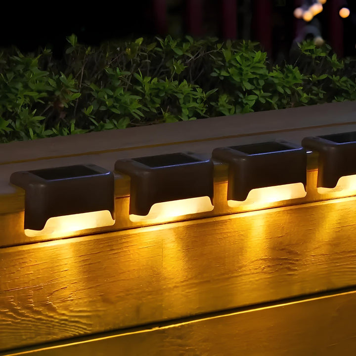 Solarlampen für Außenbereich, warmweißes Licht, energiesparend, wetterfest, Gartenbeleuchtung.
