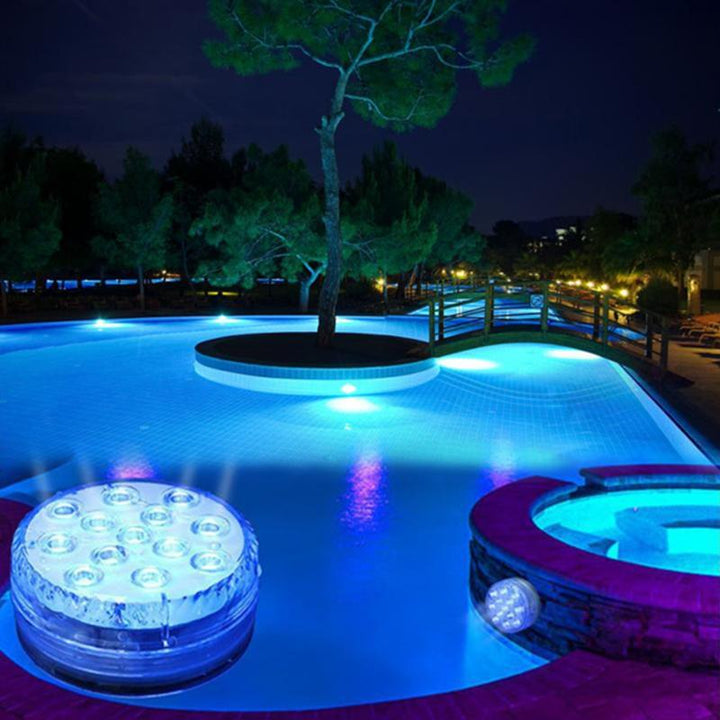 Vodotěsná LED podvodní lampa s dálkovým ovládáním - GlowRipple