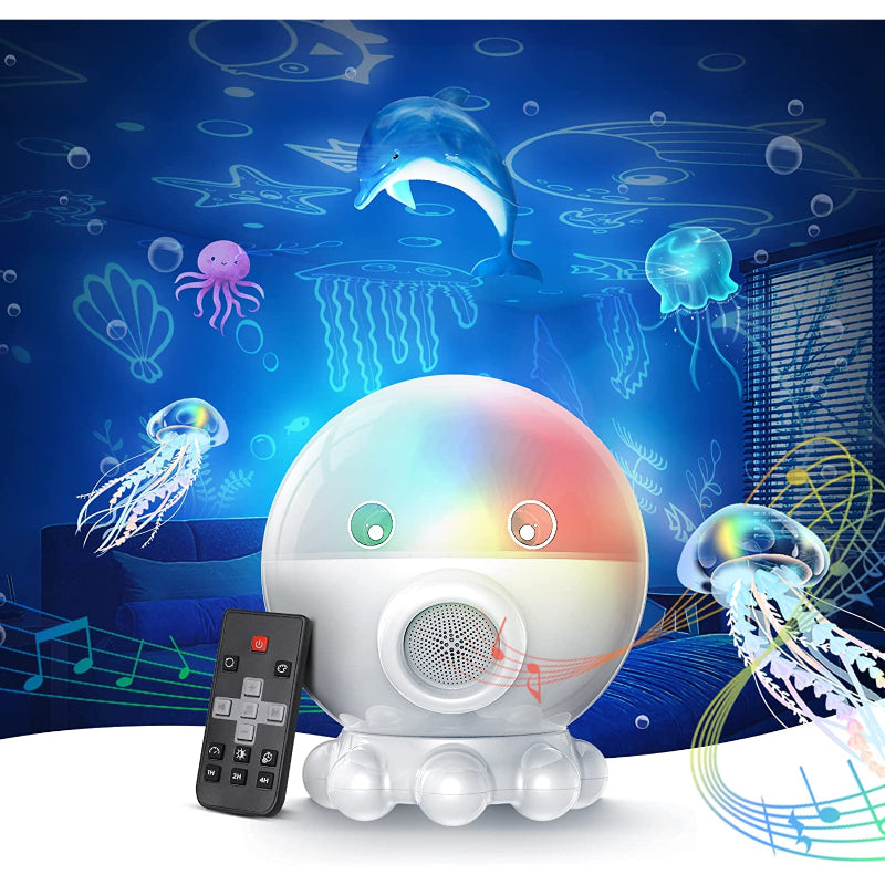 LED noční lampa s projekcí oceánu a hvězdné oblohy + hudební funkce - DreamAura