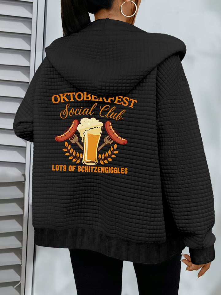 Pohodlná dámská mikina s kapucí – Amalia Oktoberfest 2025