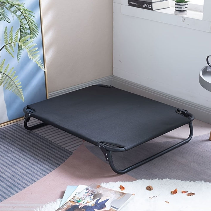 Faltbares, waschbares Hundebett aus Nylon, schwarz, für kleine bis große Hunde.
