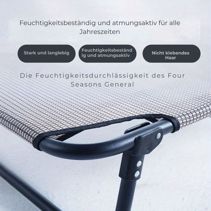 Faltbares, waschbares Hundebett aus Nylon, feuchtigkeitsbeständig, atmungsaktiv, schwarz.