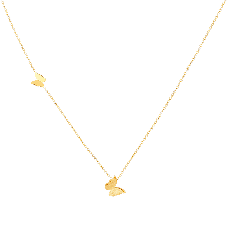 Goldene Schmetterlingskette, zartes Design, Damen-Schmuck, modisches Accessoire, Geschenkidee.