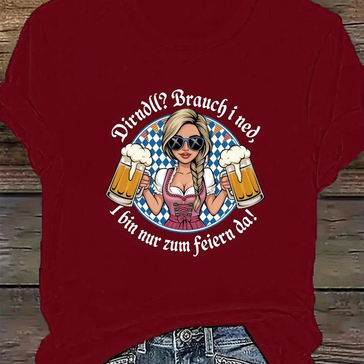Dámské tričko s krátkým rukávem Plus Size – Liesl Oktoberfest 2025
