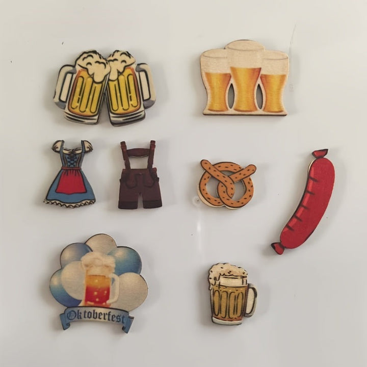 50 kusů dřevěných dekorací – DřevoMixSet Oktoberfest 2026