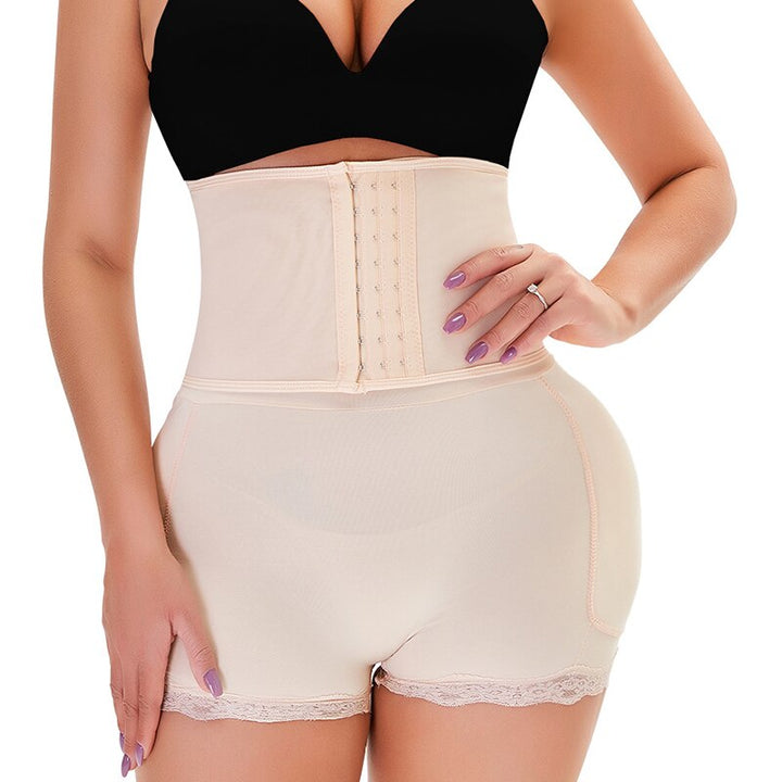 Damen Shapewear Miederhose, hautfarben, hoher Bund, Bauchkontrolle, nahtlos, figurformend.