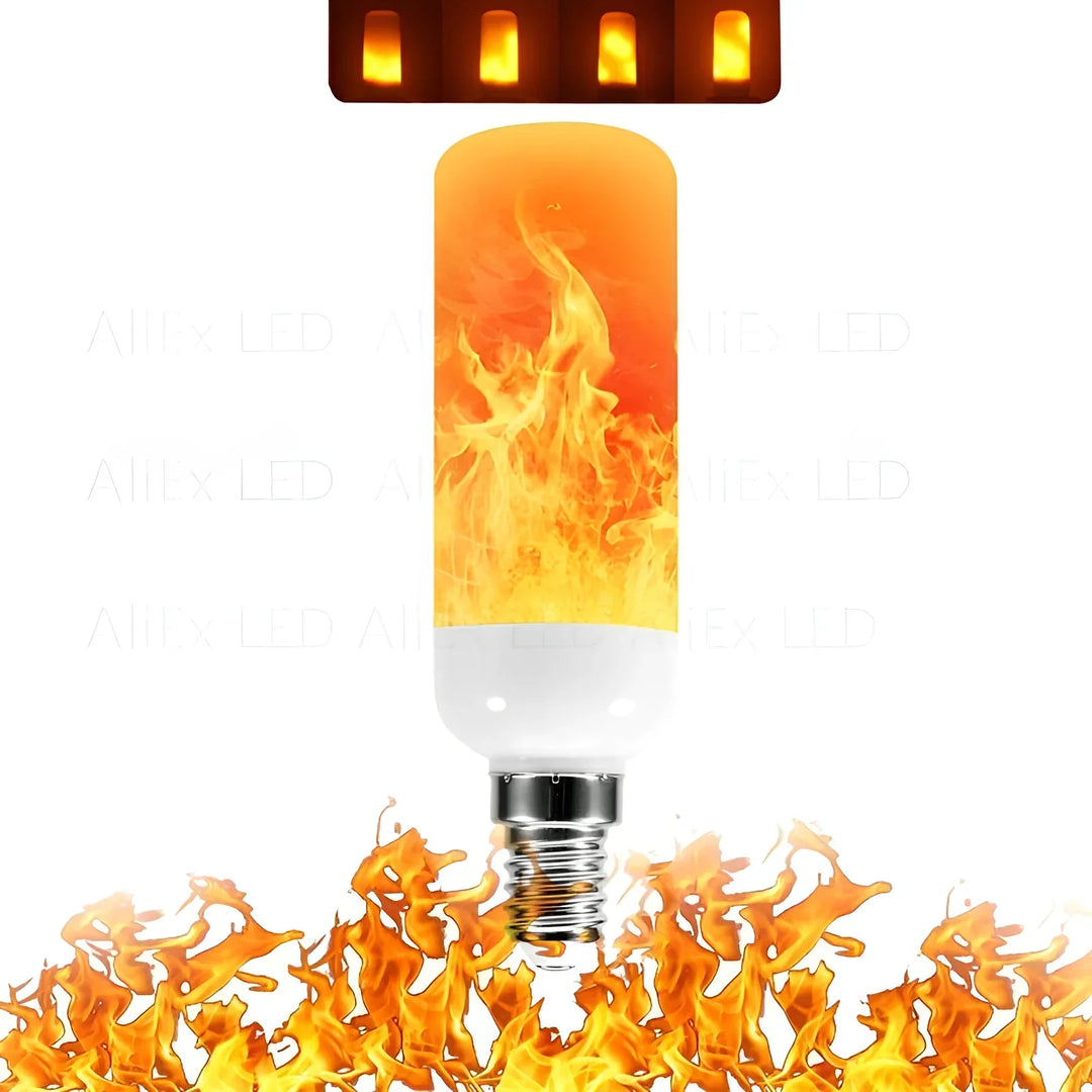 LED-Flammenlampe E27, realistische Flammenoptik, energiesparend, warmweiß, Dekoration.