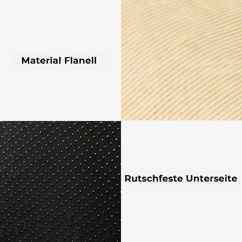 Flanellmaterial und rutschfeste Unterseite für Hundezelt, beige und schwarz, langlebig.