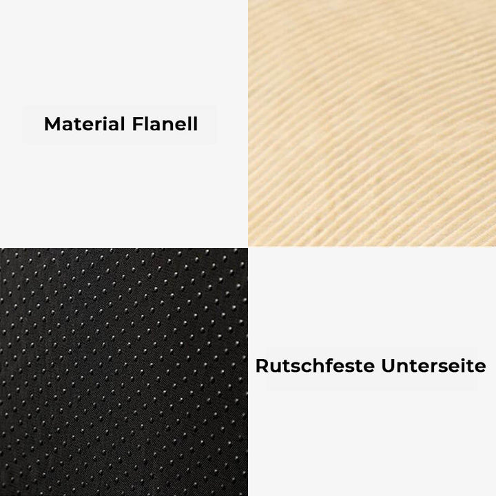 Flanellmaterial und rutschfeste Unterseite für Hundezelt, beige und schwarz, langlebig.
