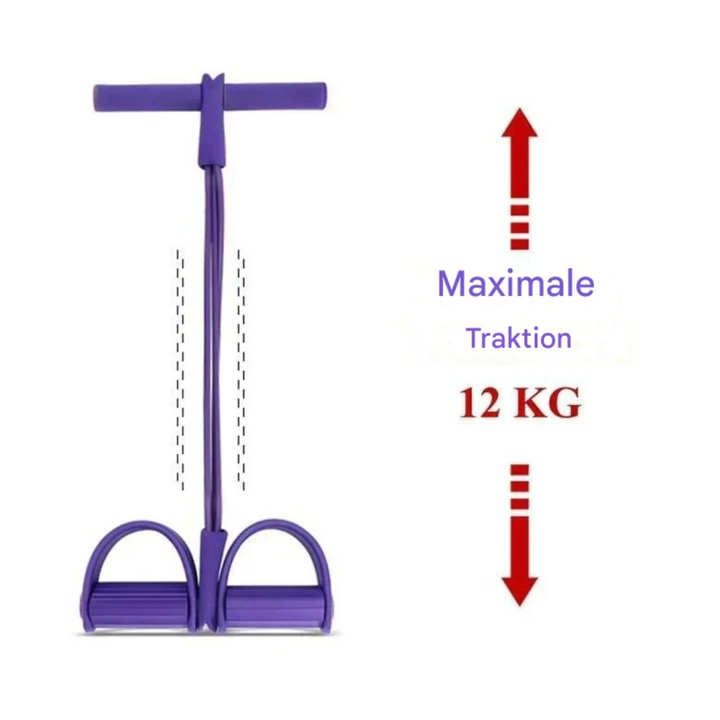 Lila FlexoTrainer Widerstandsband, Fitnessgerät, maximale Traktion 12 kg, Heimtraining.