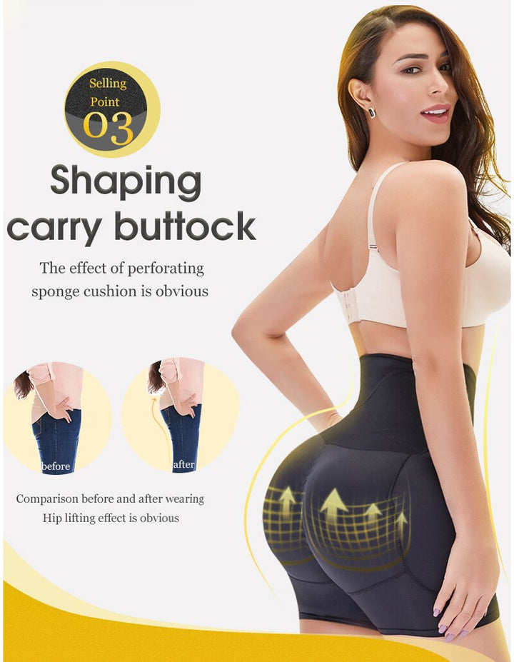Damen Shapewear Hose, schwarz, Po-Lifting, nahtlos, figurformend, elastisch, bequem.
