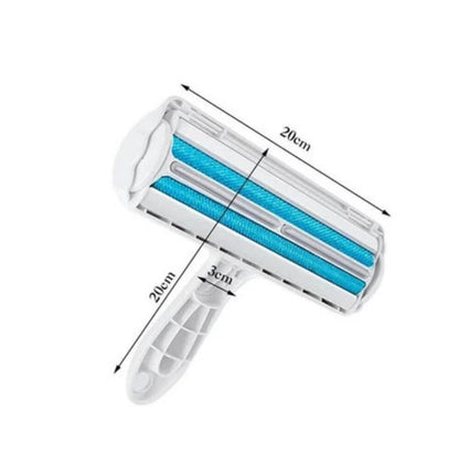 Fusselrolle Tierhaarentferner, blau-weiß, 20x20cm, Kunststoff, für Kleidung und Möbel.