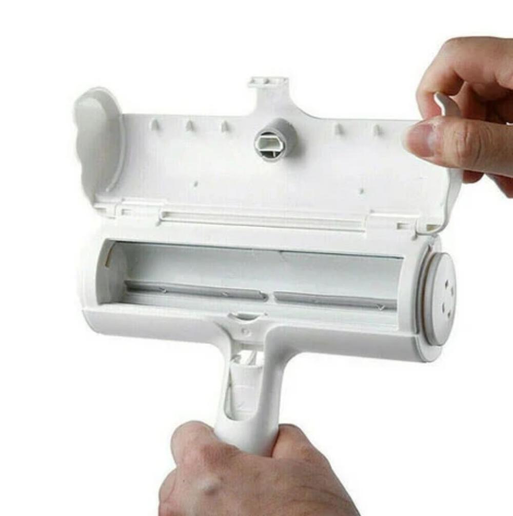 Handstaubsauger für Tierhaare, weiß, tragbar, effizient, Haustierpflege, leicht zu reinigen.