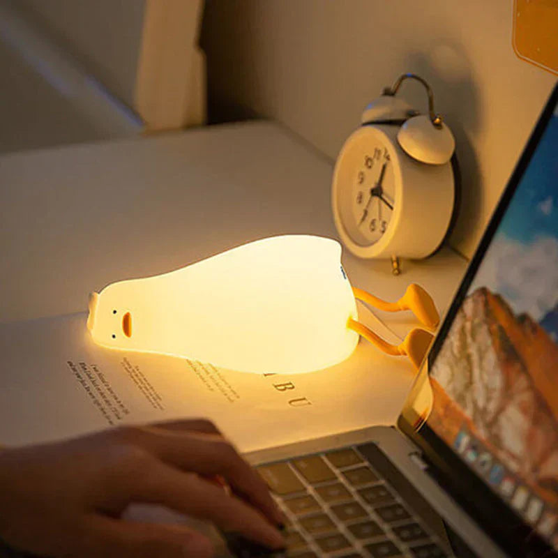 Nachtlicht Ente LED Lampe, warmweiß, Kinderzimmer, Tischlampe, USB, dekorativ, Geschenkidee