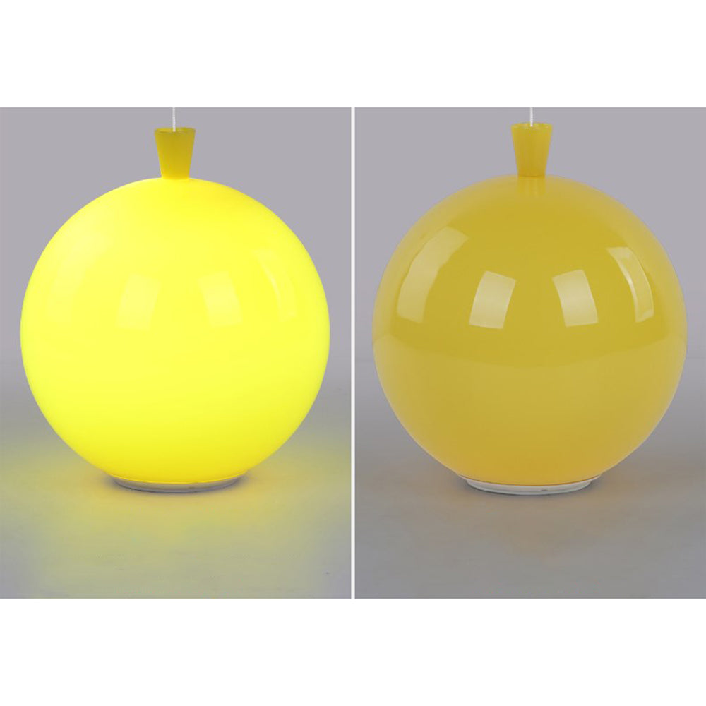 Gelbe Kugellampe aus Glas, modernes Design, Innenbeleuchtung, dekorative Tischleuchte.