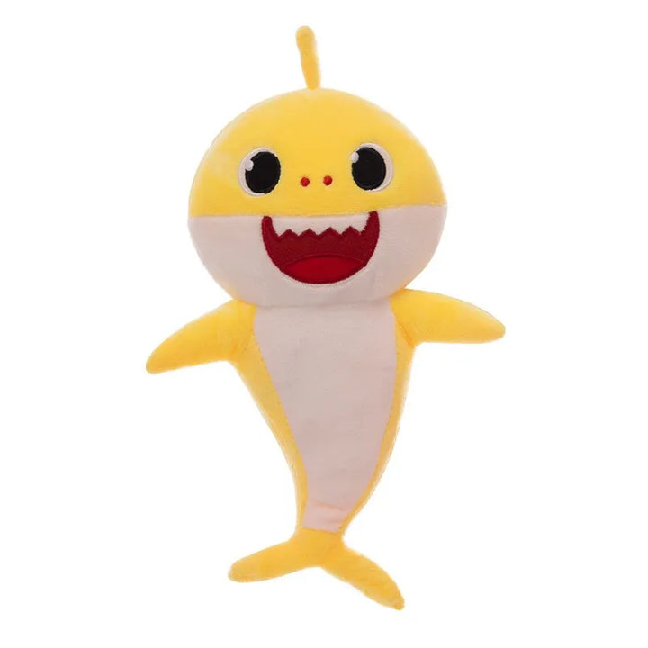 Gelber Plüschhai, Babyhai-Spielzeug, Kinderplüschtier, weich, niedlich, Geschenkidee.