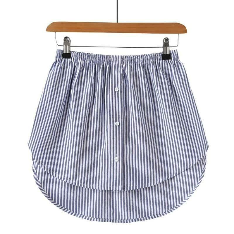 Gestreifter Hemdkragen, blau-weiß, Baumwolle, abnehmbar, modisches Accessoire.