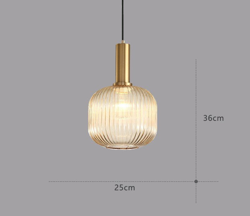 Braune Glas-Hängelampe, dänisches Design, 36cm, modern, Wohnzimmerbeleuchtung.
