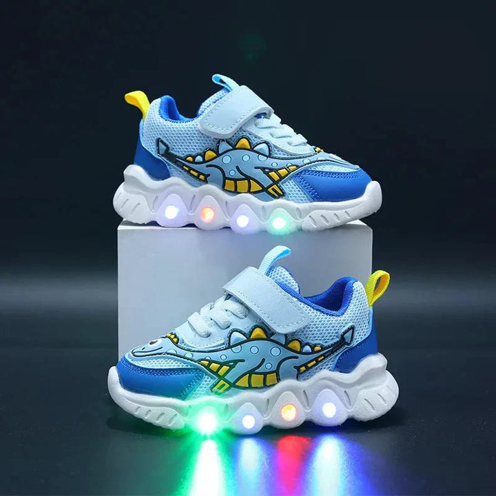 Svítící dinosaurí boty pro děti s suchým zipem – GlowSteps