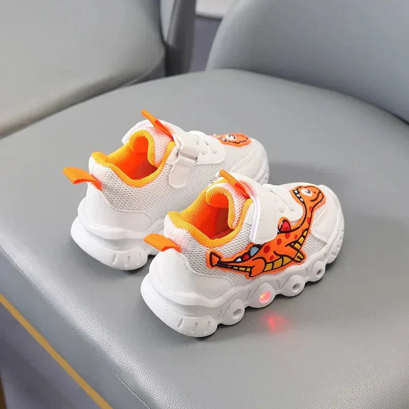Svítící dinosaurí boty pro děti s suchým zipem – GlowSteps