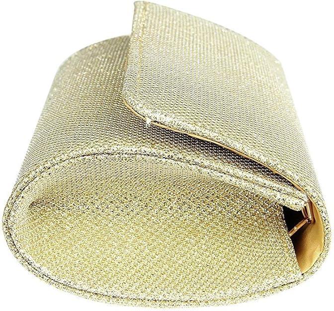 Goldene Clutch Tasche, glitzernd, elegant, Abendtasche, Damenmode, Party Accessoire