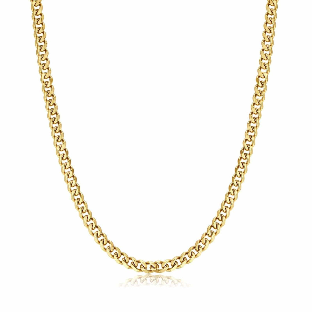 Goldene Herren-Halskette, Kettenmuster, modisch, Schmuck für Männer, elegantes Design.