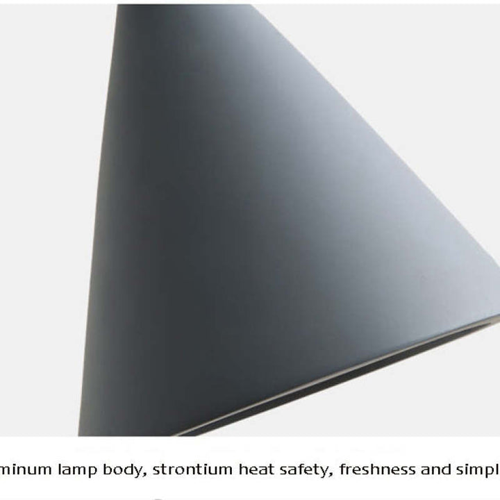 Graue Aluminium-Pendelleuchte, konisches Design, modern, minimalistisch, Innenbeleuchtung.