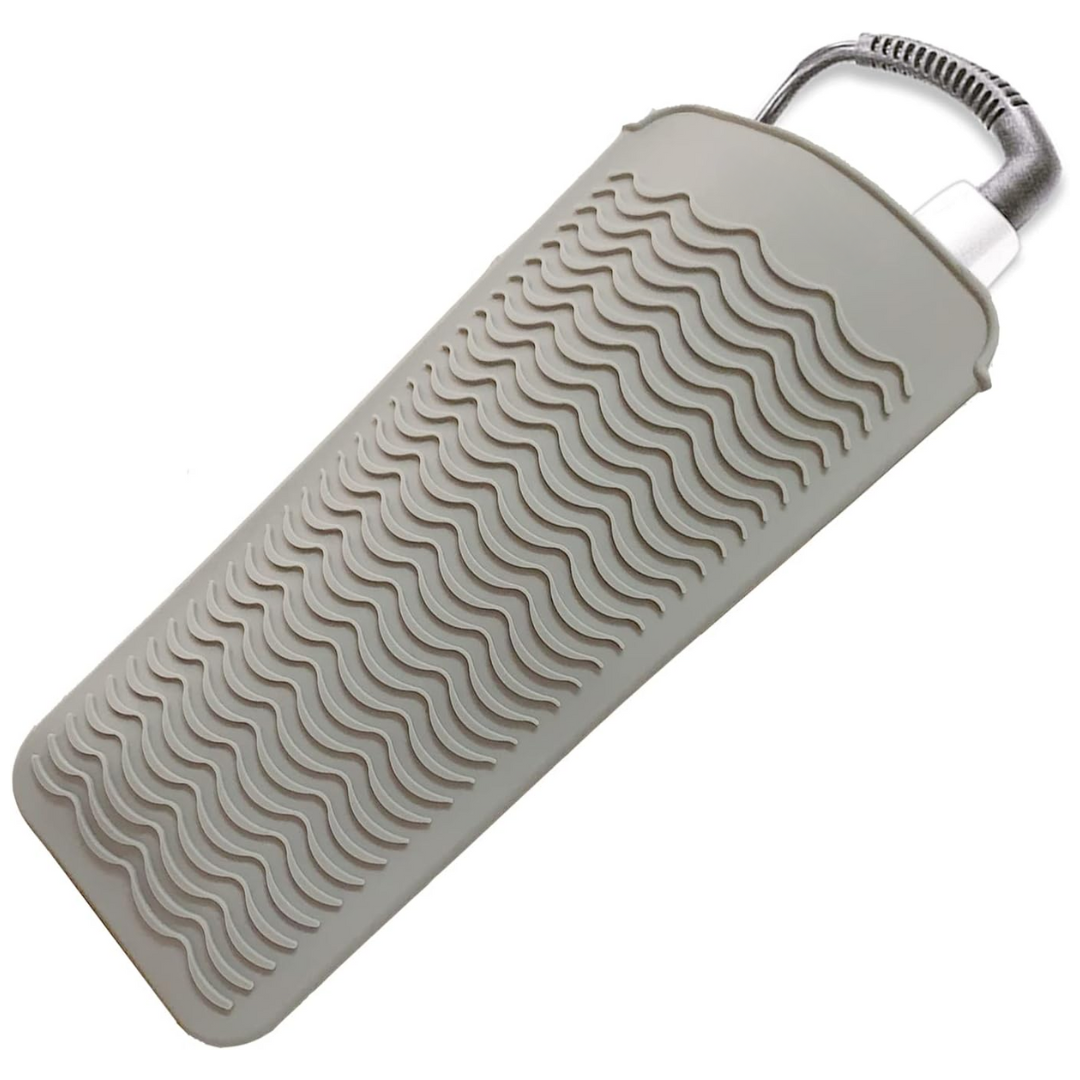 Graue Silikon-Waschbrett mit Griff, ideal für Handwäsche und schonende Reinigung.