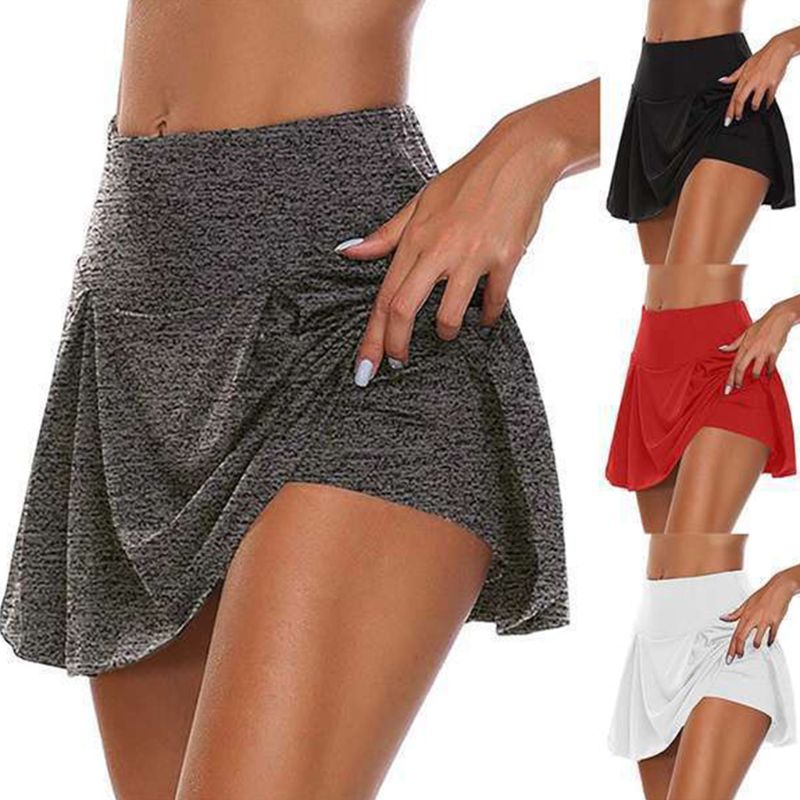 Damen Tennisrock, Faltenrock, grau, schwarz, rot, weiß, Sportbekleidung, atmungsaktiv, elastisch.