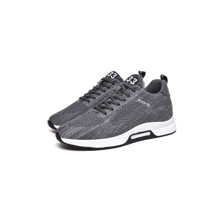 Graue Sportschuhe Herren, atmungsaktiv, rutschfest, leicht, modisch, für Laufen und Fitness.