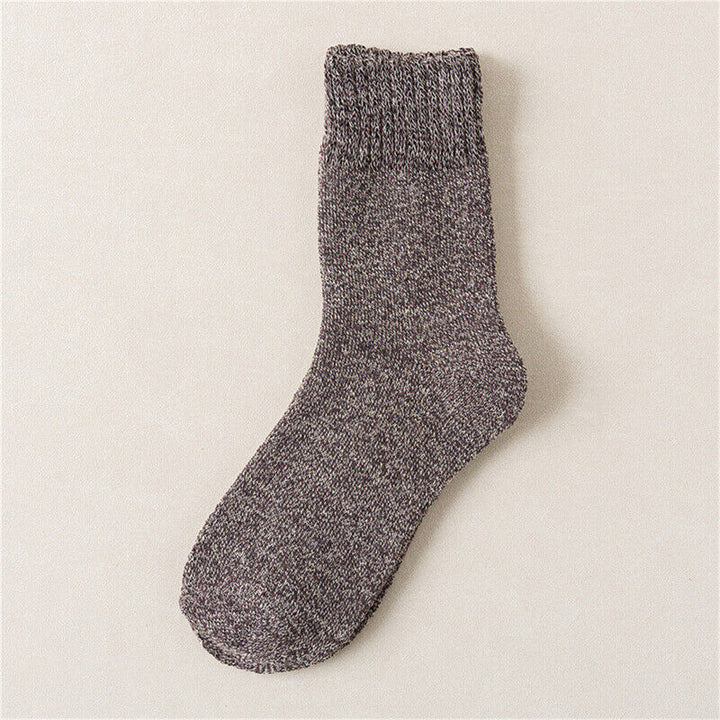 Graue Wollsocke, warm, gestrickt, Unisex, Wintermode, bequem, langlebig, hochwertig.
