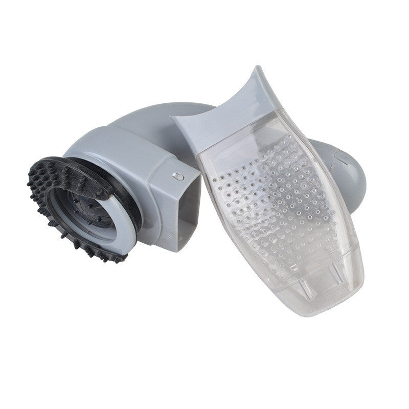 Grauer Kunststoff-Hundebürstenaufsatz für Staubsauger, Fellpflege, Haustierpflege.