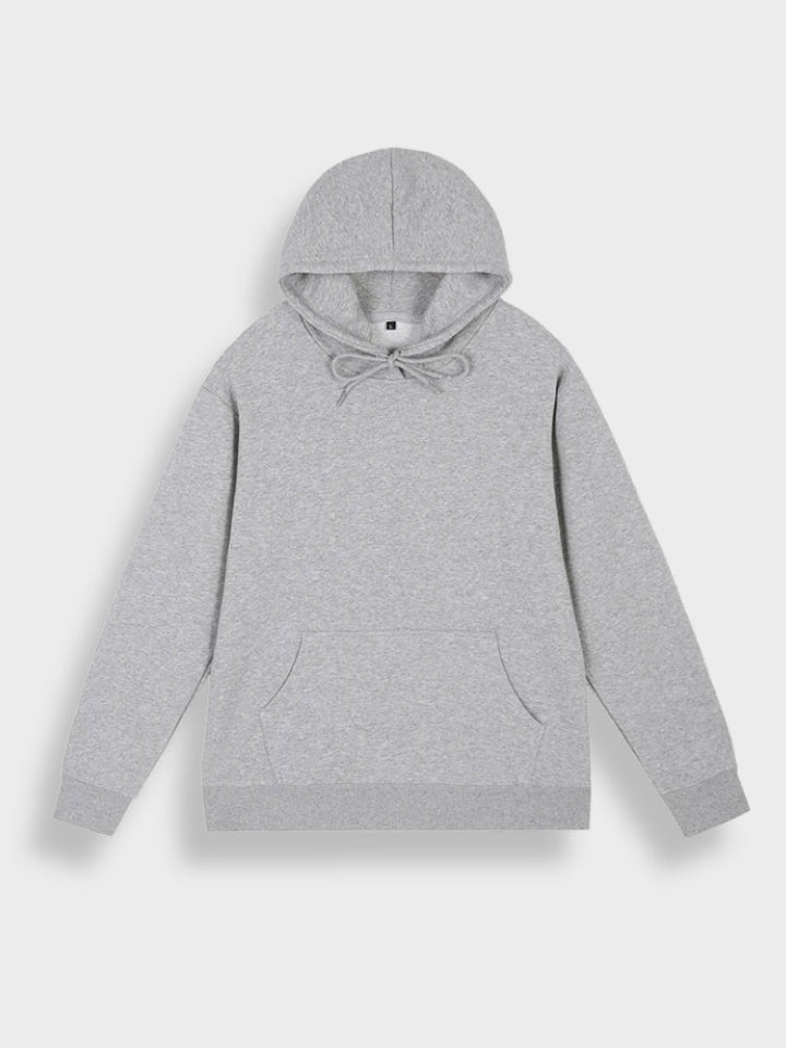 Grauer Kapuzenpullover aus Baumwolle, Unisex, bequem, modisch, ideal für Freizeitkleidung.