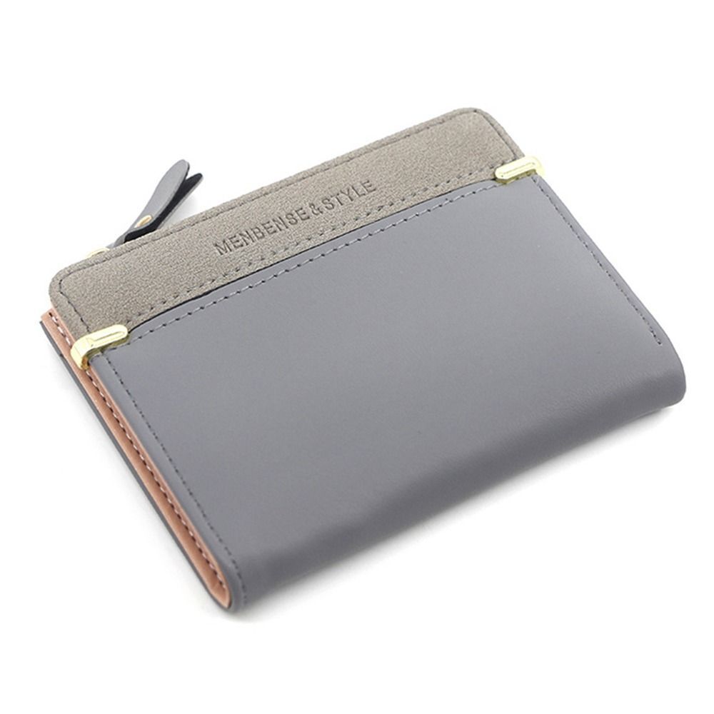 Graues Lederportemonnaie mit Reißverschluss, stilvolles Design, Herrenaccessoire.