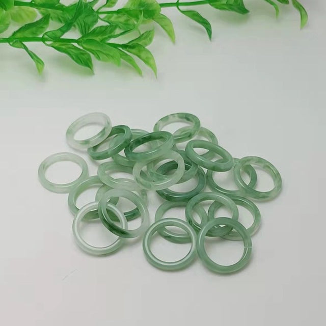 Grüne Acrylringe für Kinder, Y2K-Stil, koreanische Mode, 2023, Accessoire, trendig.