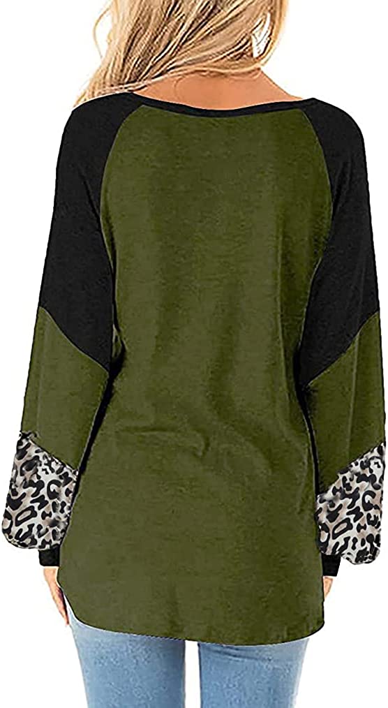 Damenpullover grün-schwarz, Langarm, Leopardenmuster, lässig, Baumwolle, modisch.