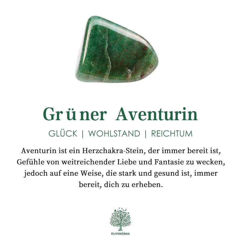 Grüner Aventurin Edelstein, Herzchakra, Glück, Wohlstand, Reichtum, spiritueller Heilstein.