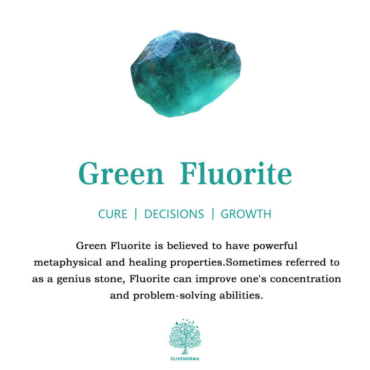 Grüner Fluorit Edelstein, metaphysische Heilung, Konzentration, Wachstum, Entscheidungen.