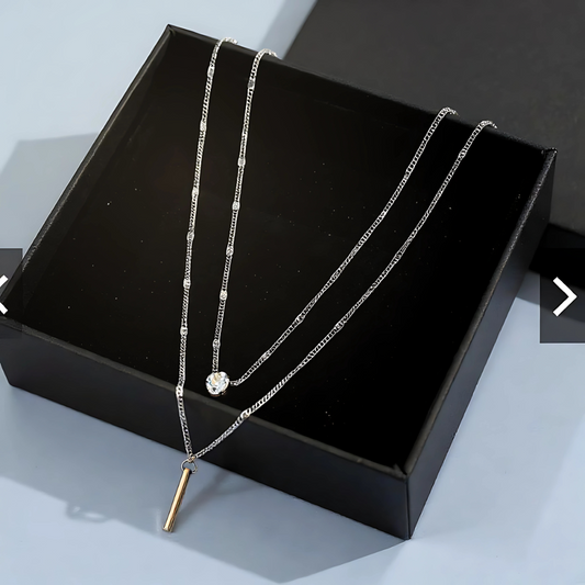 Hals Glitzer | Zlatý přívěsek náhrdelník set Vintage šperky