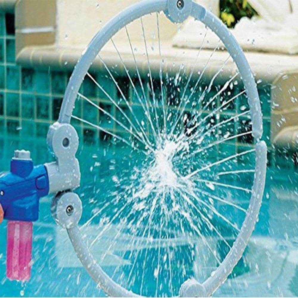 Hundedusche Sprühgerät, blau, Kunststoff, für Haustierpflege, Wasserstrahl, Pool-Hintergrund