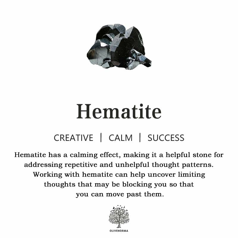 Hämatit-Stein, schwarz, glänzend, beruhigend, kreativ, Erfolg, Heilstein, Meditation, Energie.