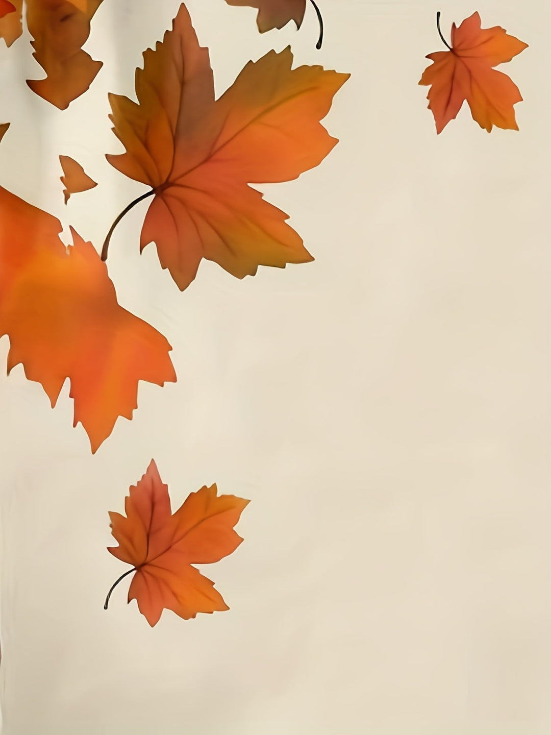 Herbstliche Ahornblätter auf beigem Hintergrund, dekorative Herbstdekoration, Naturmotiv.
