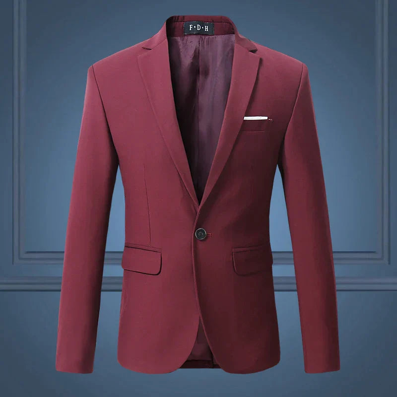 Bordeaux Herrenanzug, Slim Fit, einreihig, Business Casual, hochwertig, große Größen.